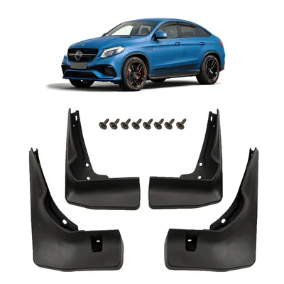Produktbild von Schmutzfänger, 4er-Set Schmutzfänger-Kit Spritzschutz Schmutzfänger mit Befestigungssatz, für Mercedes GLE Coupe C292 2015-2019, Zubehör Vorne