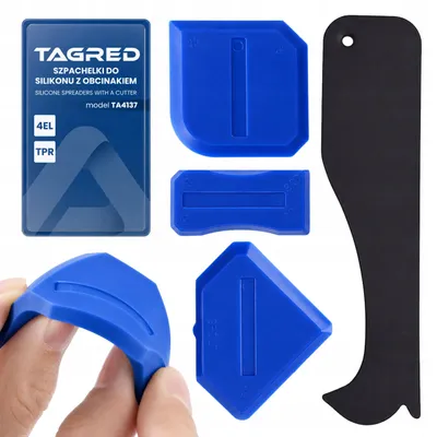 Produktbild von Tagred TA4137 Silikonspachtel Set mit Schneider 4-teilig