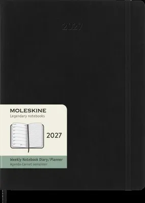 Immagine prodotto di Agenda settimanale 12 mesi XL 1 settimana per pagina, formato orizzontale, copertina morbida nera, 2027