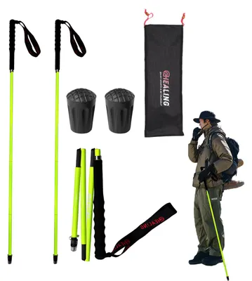 Obrázek produktu pro Hole trekkingové hole z uhlíkových vláken, skládací na 5 segmentů, lehké a robustní