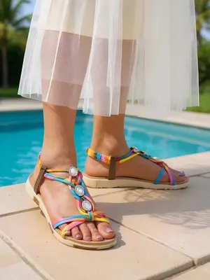 Produktbild von Damen Sandalen Colora Aurora Royalfashion Zirkonia Frühling Sommer, Größe 38