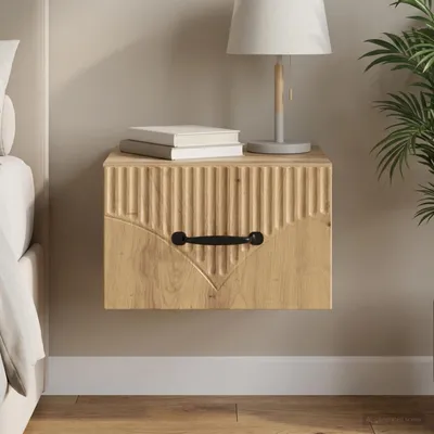 Produktbild von vidaXL Wandmontierter Nachttisch Artisan-Eiche 34,5 x 33 x 20 cm