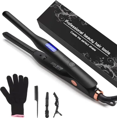 Produktbild von Glätteisen locken und glätten 2 in 1,100-220°C, LCD-Display Keramik-Beschichtung, für weniger Frizz und statische Aufladung, LCD-Display, 140-200°C