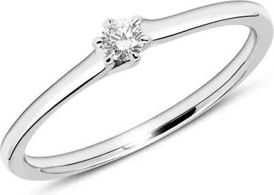 Produktbild von Verlobungsring 14K Weißgold Diamant (Größe: 58mm)