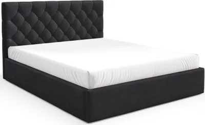 Obrázok produktu pre Selsey Aurevia - Čalúnená posteľ 140x200 s podnožou a zamatovým poťahom, grafitovo sivá