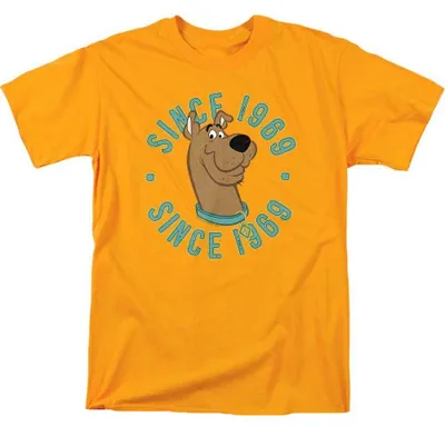 Immagine prodotto di Maglietta "Dal 1969" di Scooby Doo, unisex, per uomo/donna, modello TV40663 (taglia M), colore oro