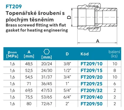 Immagine prodotto di Novaservis Programma idraulico - Raccordi per riscaldamento 5/4" FT209/32