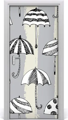 Produktbild von Tulup Türaufkleber 95x205 cm Dekorative Aufkleber Selbstklebend Wasserdichte Tapete Abnehmbar Schlafzimmer Wohnzimmer Wohnkultur - Schatten Wand
