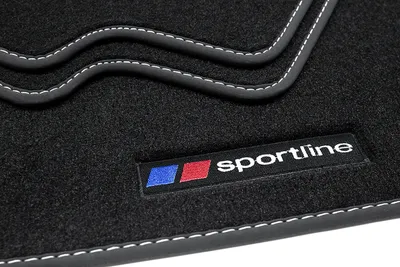 Produktbild von Sportline Fußmatten passend für BMW 3er E90 E91 Touring Kombi Limo Bj. 2005-2012, Naht:Silber