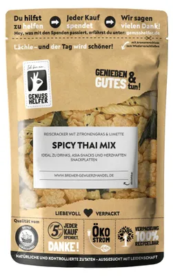 Produktbild von Spicy Thai Mix Reiscracker Zitronengras Limette, 120g
