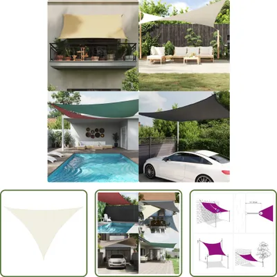 Produktbild von The Living Store Sonnensegel Creme 7x5x5 m 100% Polyester Oxford
