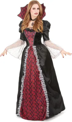 Immagine prodotto di Nobile costume di Halloween da donna vampiro nero-rosso - M