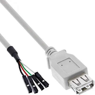 Obrázok produktu pre InLine 33440L, 0,4 m, USB A, USB 2.0, Samec/samec, Béžová