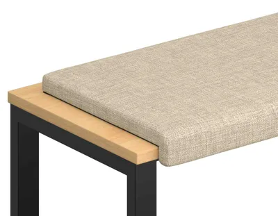 Produktbild von vidaXL Bankkissen Stoff Creme Tiefe 35 cm