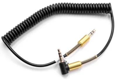 Produktbild von vhbw Stereo Audio Kabel Adapter kompatibel mit Sony MDR-1A, MSR7 Kopfhörer - 3,5 mm auf 3,5 mm Klinkenstecker, Vergoldet, Gewinkelt Gold Schwarz