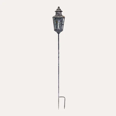 Zdjęcie produktu dla KEYHOMESTORE | Szara żelazna lampa stojąca z latarnią
