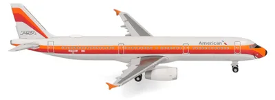 Flugzeugmodell Airbus A321 American Airlines, 1:500, Metall
