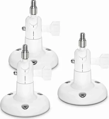 Obrázek produktu pro sada 3 nastavitelných nástěnných držáků pro ARLO & WYZE CAM, vnitřní/venkovní držák kamery, bílý