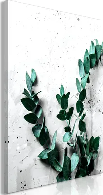 Produktbild von Vliesstoff Leinwandbild - Eucalyptus Scent (1 Part) Vertical 80x120 cm Blätter b-C-0485-b-a