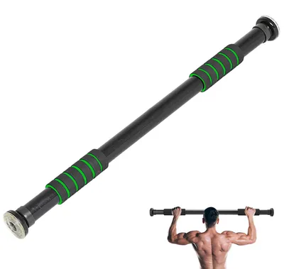 Zdjęcie produktu dla Drążek do ćwiczeń montowany w futrynie drzwi, zakres regulacji 63-100 cm, wytrzymuje obciążenie do 150 kg