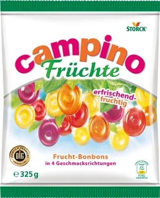 Produktbild von Campino Früchte Fruchtbonbons in 4 Geschmacksrichtungen 325g