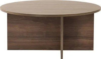 Obrázek produktu pro Dřevěný konferenční stolek „Soleil“ – 90 x 90 x 40 cm – ořech