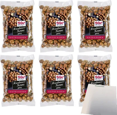 Produktbild von Hofgut Haselnusskerne VPE (6x100g Beutel) + usy Block