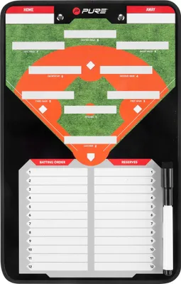 Produktbild von Pure2Improve Taktiktafel Baseball, 34,5x21,5 cm, mit Zubehör, Whiteboard-Marker-Stift und Magnete, Doppelseitige Magnettafel Taktikboard Taktikbrett Tactic Board Coach Board Trainingsboard Taktikmappe
