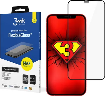 Obrázek produktu pro 3mk HardGlass Max - ochranné sklo pro Apple iPhone 12/iPhone 12 Pro - Černá KP21102