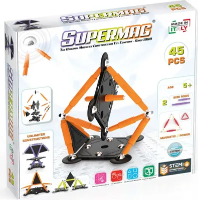 Obrázok produktu pre Magnetická hračka Supermag Technicolor 45 SM0654 Viacfarebná