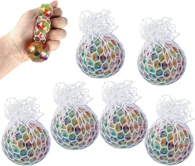 Immagine prodotto di Giocattoli antistress - Set da 6 pezzi - Palla antistress - Palla da pallavolo - Giocattoli per alleviare lo stress, adatti a bambini e adulti
