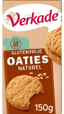 Produktbild von Verkade Glutenvrije Oaties Haferkekse 150g – Glutenfreie, knusprige Haferkekse