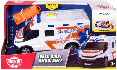 Produktbild von Dickie Spielfahrzeug Go Real / SOS Iveco Daily Ambulance 203713019
