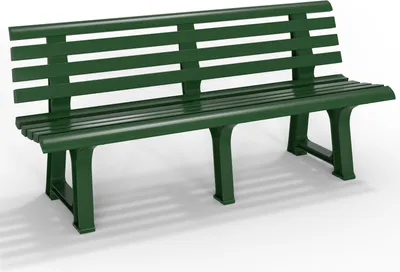 Image de Banc de jardin Orchidea Banc de jardin en plastique Banc de parc 3 places, couleur:vert