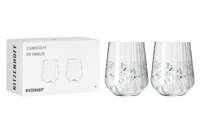 Immagine prodotto di Ritzenhoff Gin Tumbler 2er-Set Sternschliff 002, Kristallglas, 710 ml, 3771001