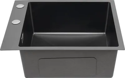 Obrázek produktu pro Kuchyňský dřez z nerezové oceli – jedno umyvadlo – 45 x 50 cm – 1 otvor – bez baterie – s odtokovou soupravou – vestavný nebo podstavný