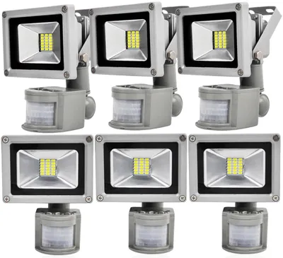 Produktbild von 6pcs 20W LED Strahler Fluter Spot Außenstrahler Flutlich mit Bewegungsmelder,Greenmigo Kaltweiß Wandstrahler IP65 Wasserdicht Tageslichtweiß