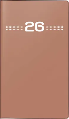 Produktbild von rido/idé Monats-Faltkalender Modell Miniplaner d 15, Kunststoff-Einband, caramel 2026