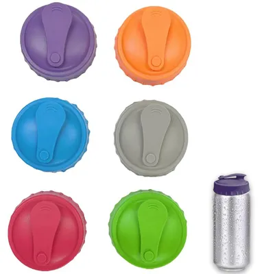 6er-Set Silikon-Dosendeckel, wiederverwendbar, auslaufsicher, 6,3 cm