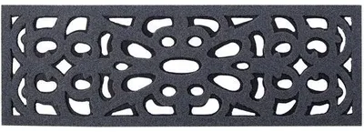 Produktbild von Kunststof deurmat, milieuvriendelijk, krasbestendig, absorberend, grijs, afvoer, 75x25cm