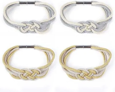 Productafbeelding van Set van 4 Magnetische Gordijnbanden, Decoratieve Gordijnaccessoires, Elegant en Functioneel voor Thuisgebruik