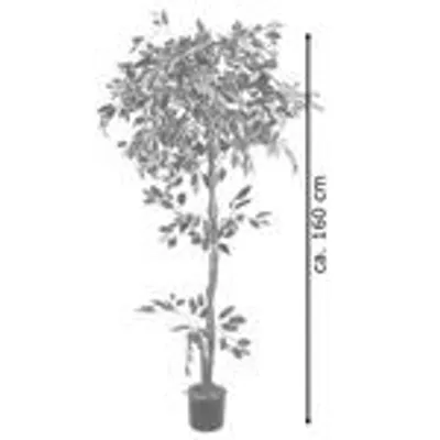 Obrázok produktu pre Umelá rastlina Umelá rastlina Benjamin Ficus Umelý strom Umelý v hrnci Plastová rastlina Houseplant ako Real Deco 160 cm Interiérová dekorácia Decovego