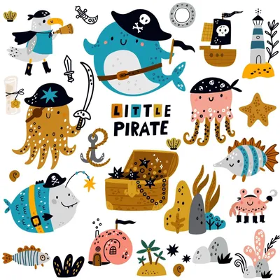 Image de Autocollants muraux "Petit Pirate" pour la décoration de chambres d'enfants