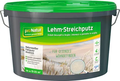 Produktbild von proNatur Lehm-Streichputz naturweiß 7 kg