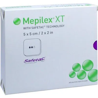 Productafbeelding van Mepilex XT schuimverband, 5 x 5 cm, geschikt voor alle fasen van wondgenezing, 5 stuks verband