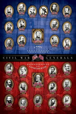 Produktbild von Educational - Bildung - Civil War Generals - Lernposter 61x91,5 cm