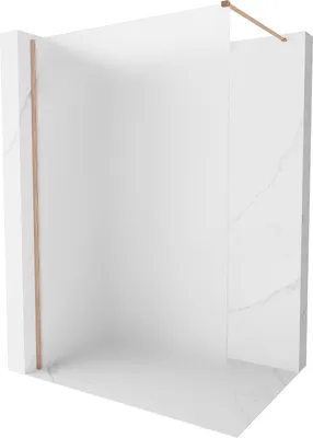 Image de Mexen Kioto-X paroi de douche Walk-in 160 x 200 cm, givré 10 mm, cuivre brossé - 800-160-101-65-30-X