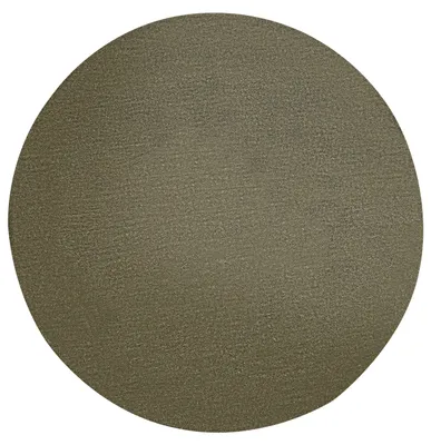 Produktbild von BELIANI Teppich Olivgrün Wolle Einfarbig Rund ⌀ 140 cm ohne Muster Moderner Kurzhaar Kurzflor Wohn- und Schlafzimmer Wollteppich