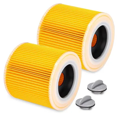 Produktbild von 2er-Pack Patronenfilter Für Kärcher WD3 Premium, Hochdichtes HEPA-Material Mit Aktivkohle, Kompatibel Mit WD2 MV3 Staubsauger