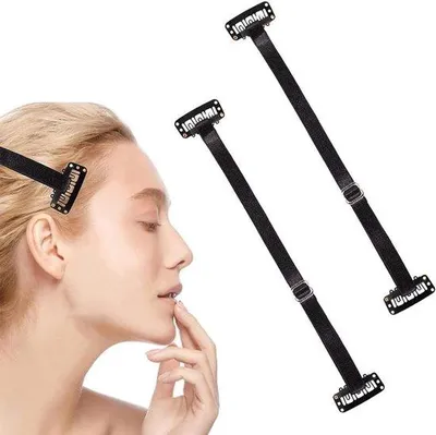 Produktbild von 2 Stück faltfreie Gesichtsstraffung-Haarhalter - Elastikband Gesichtsliftingsbänder